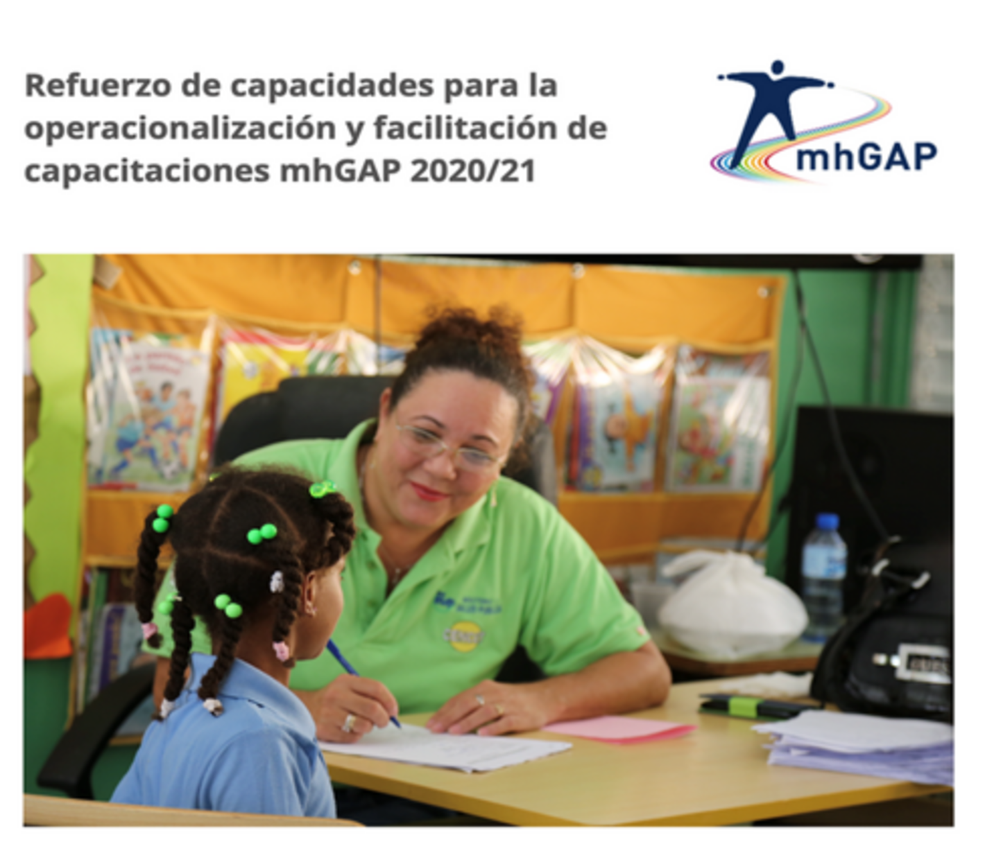 Portada del curso Refuerzo de capacidades para la operacionalización y facilitación de capacitaciones mhGAP – 2020/21
