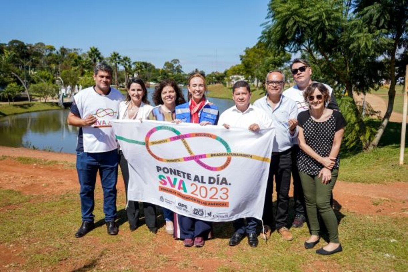 Foto de autoridades de Brasil, Argentina y de OPS