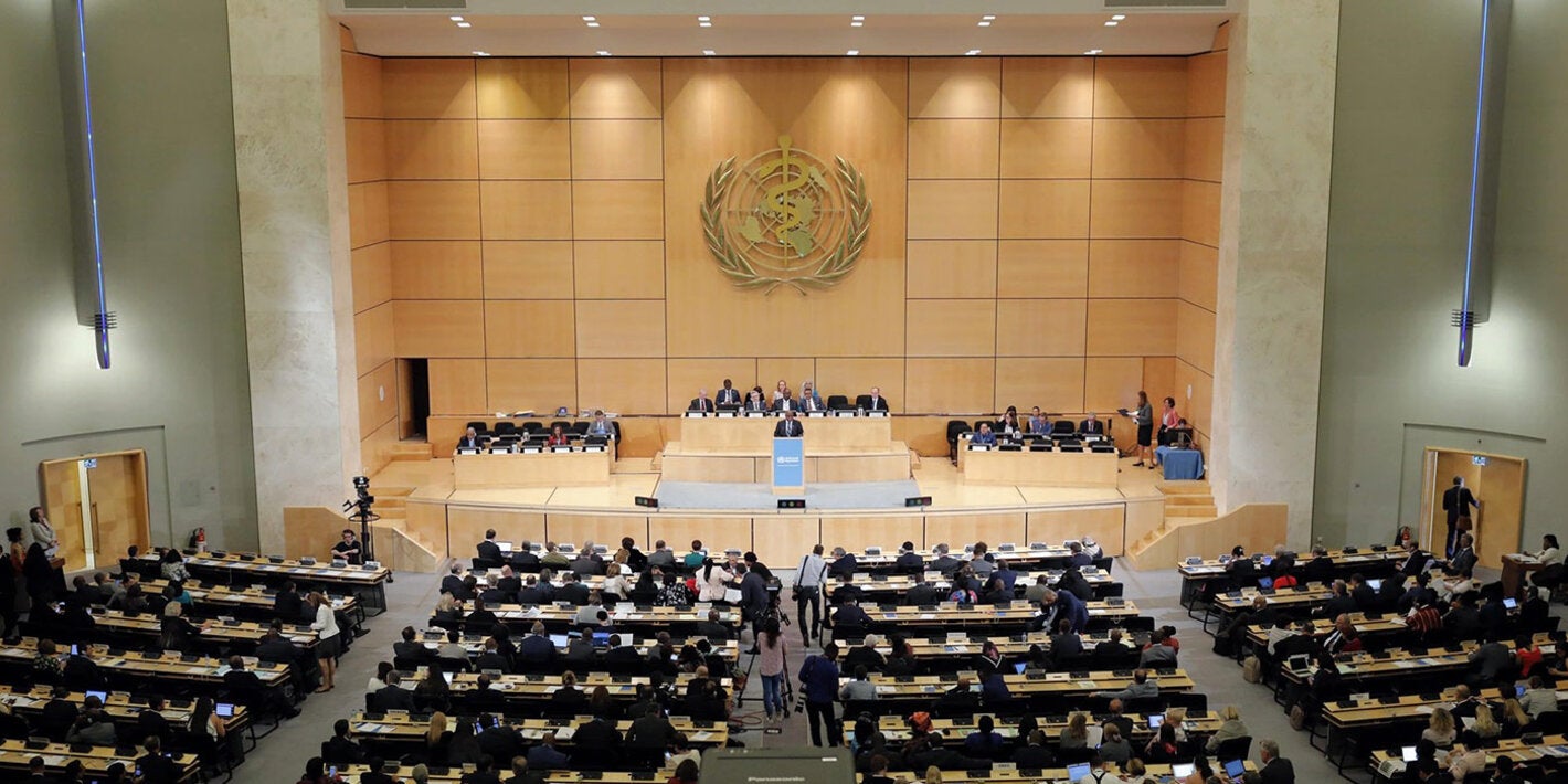 Abertura da 76ª Assembléia Mundial da Saúde em Genebra