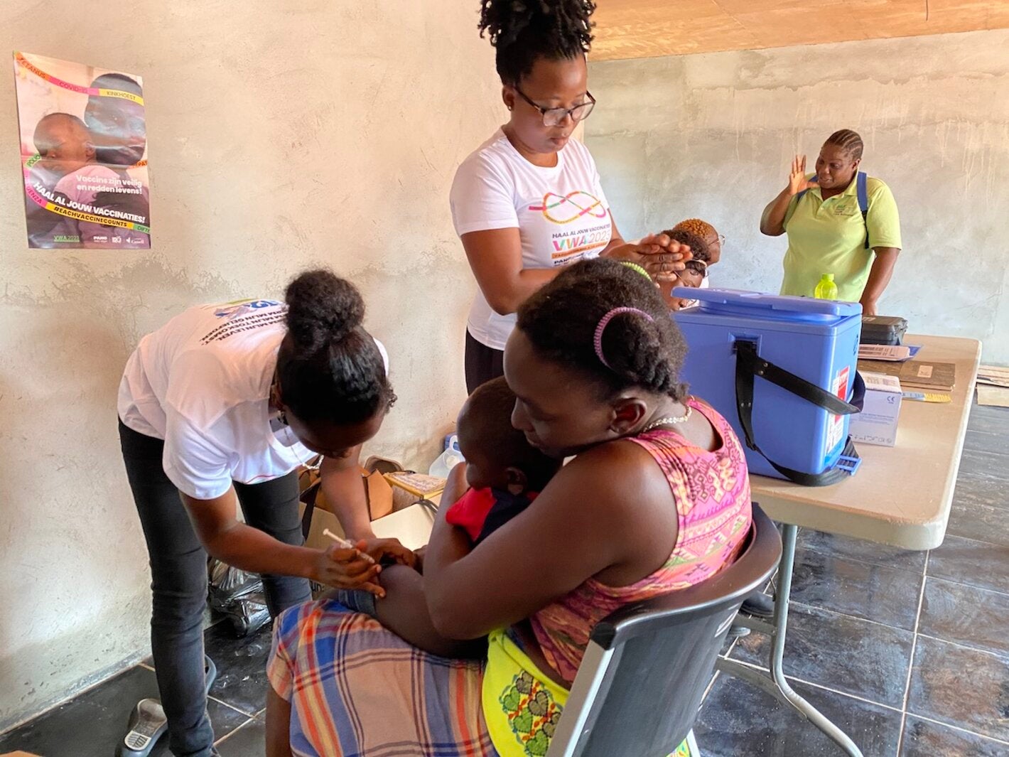 Child receives vaccine