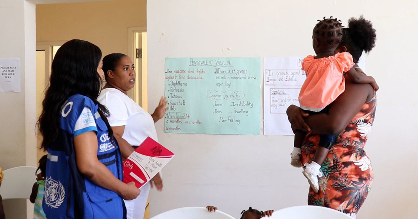 Immunization session at a polyclinic