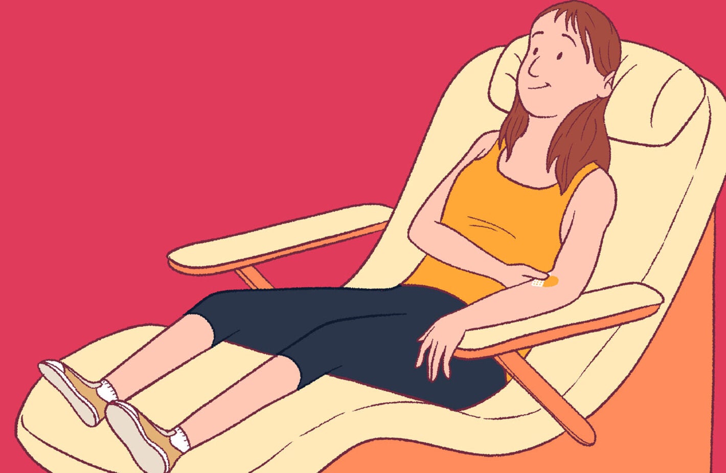 Woman donating blood