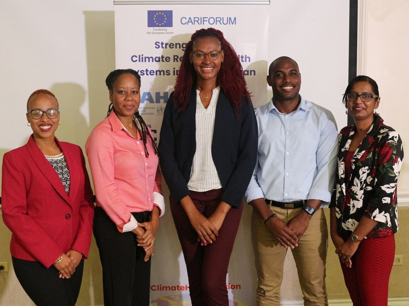 Five of the six cohort three UWI Climate Change and Health Fellows