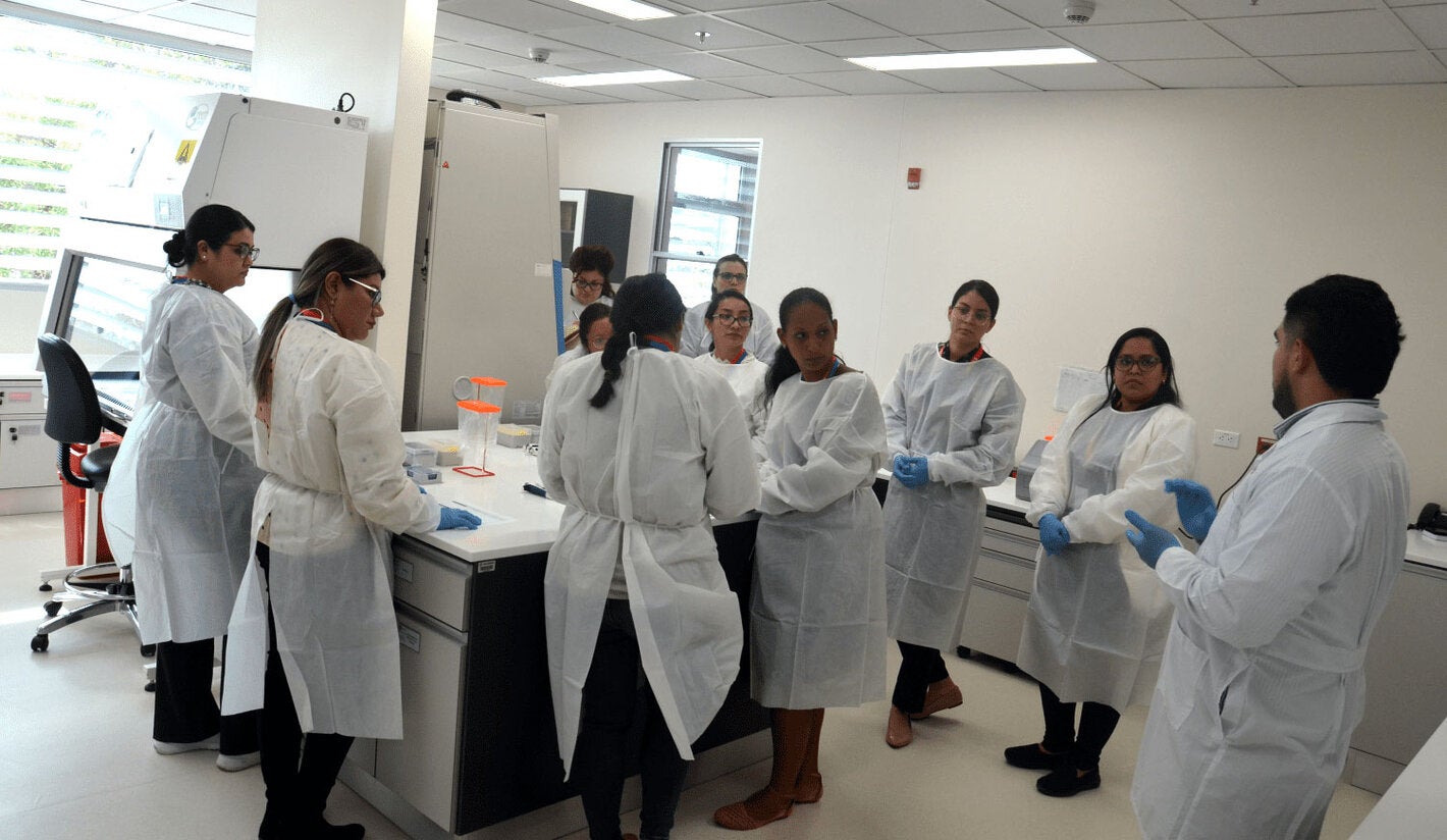 Participantes en una sesión práctica