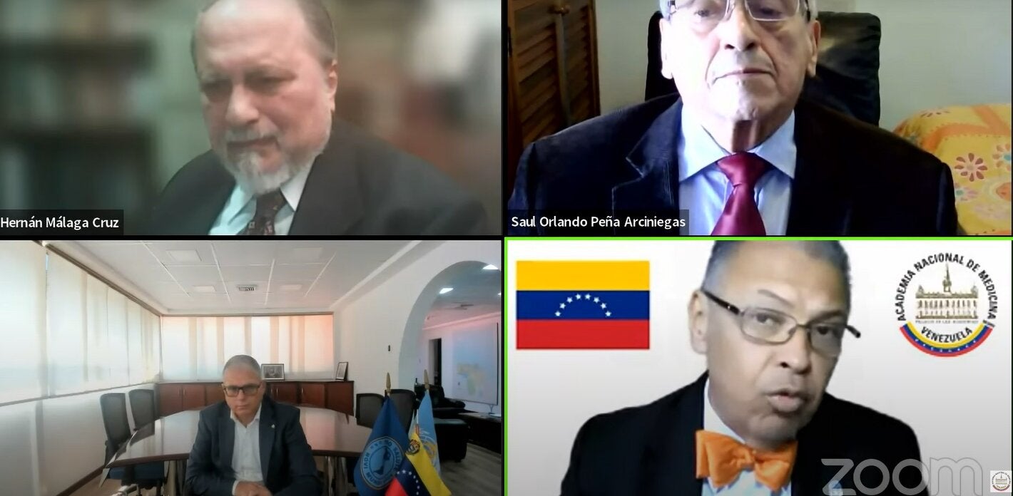 El Representante de la OPS/OMS en Venezuela, Cristián Morales, participó en el foro virtual de la Academia Nacional de Medicina