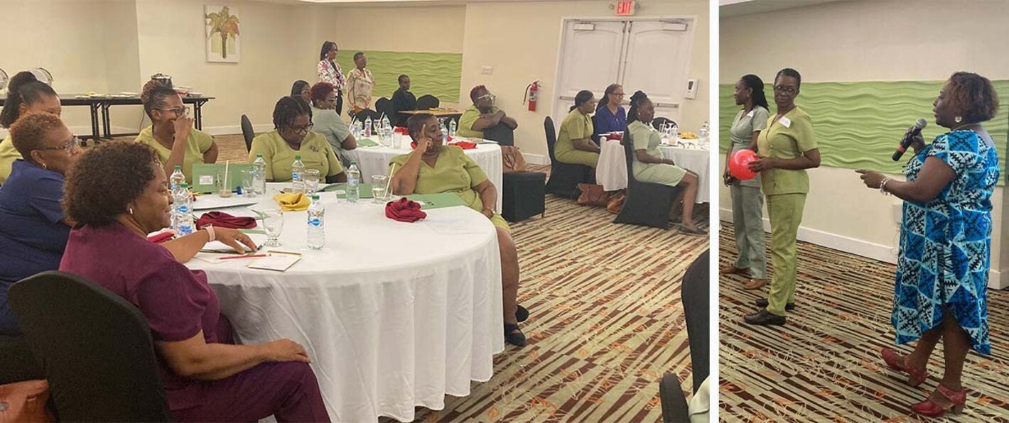 Nurses being trained