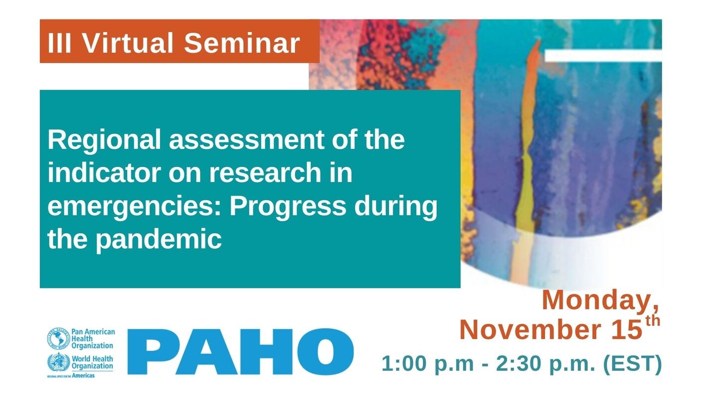 indicator on research in emergencies