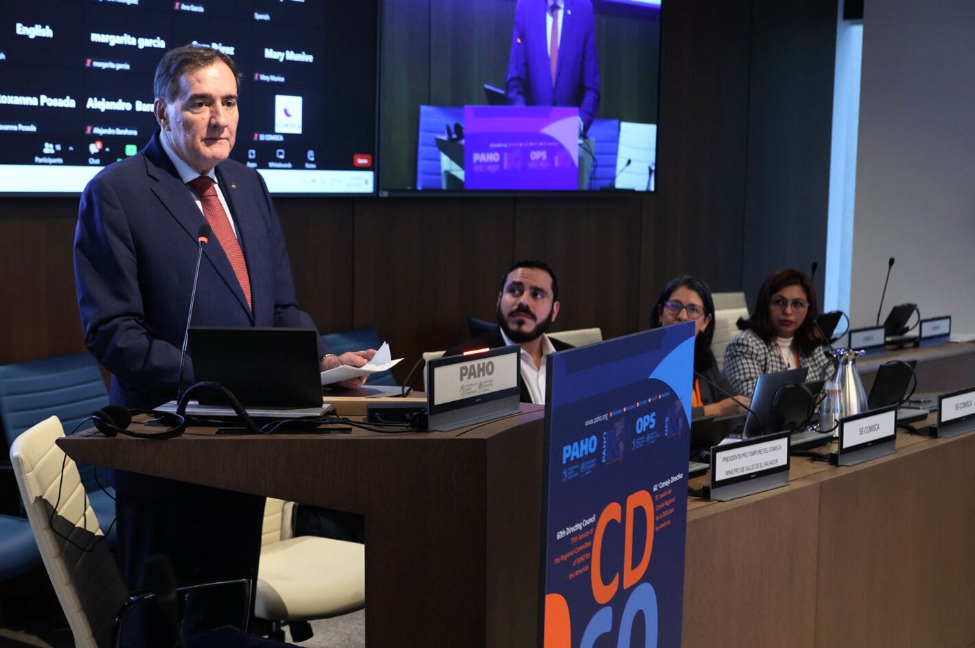 Jarbas Barbosa, destacó su compromiso por reforzar la cooperación con el Consejo de Salud de Centroamérica y República Dominicana (COMISCA) del Sistema de Integración Centroaméricano (SICA) con el fin de mejorar la salud de sus poblaciones