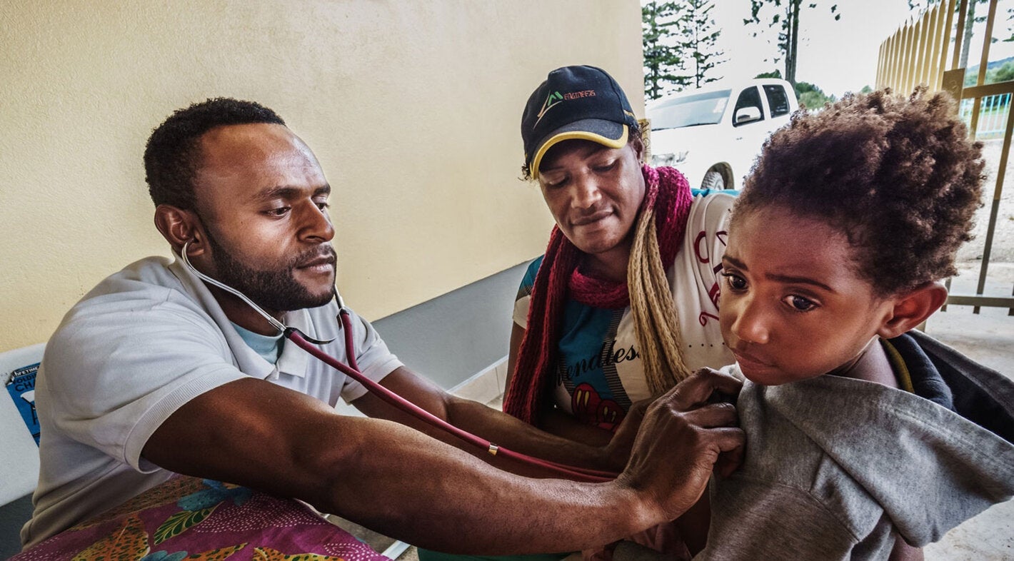 Doctor treating patients