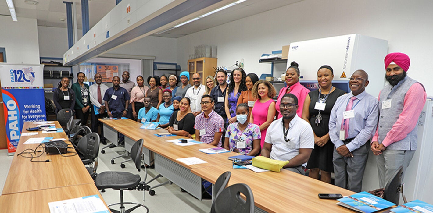 Laboratory training in Barbados