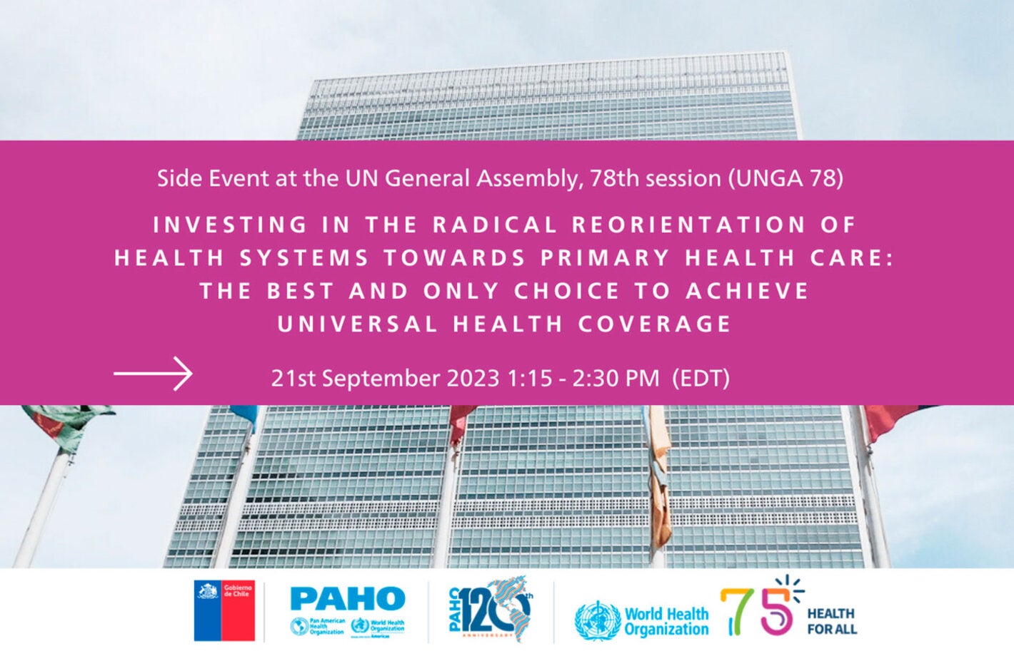 Organized by the Government of Chile, PAHO and WHO  logosOrganized by the Government of Chile, PAHO and WHO 