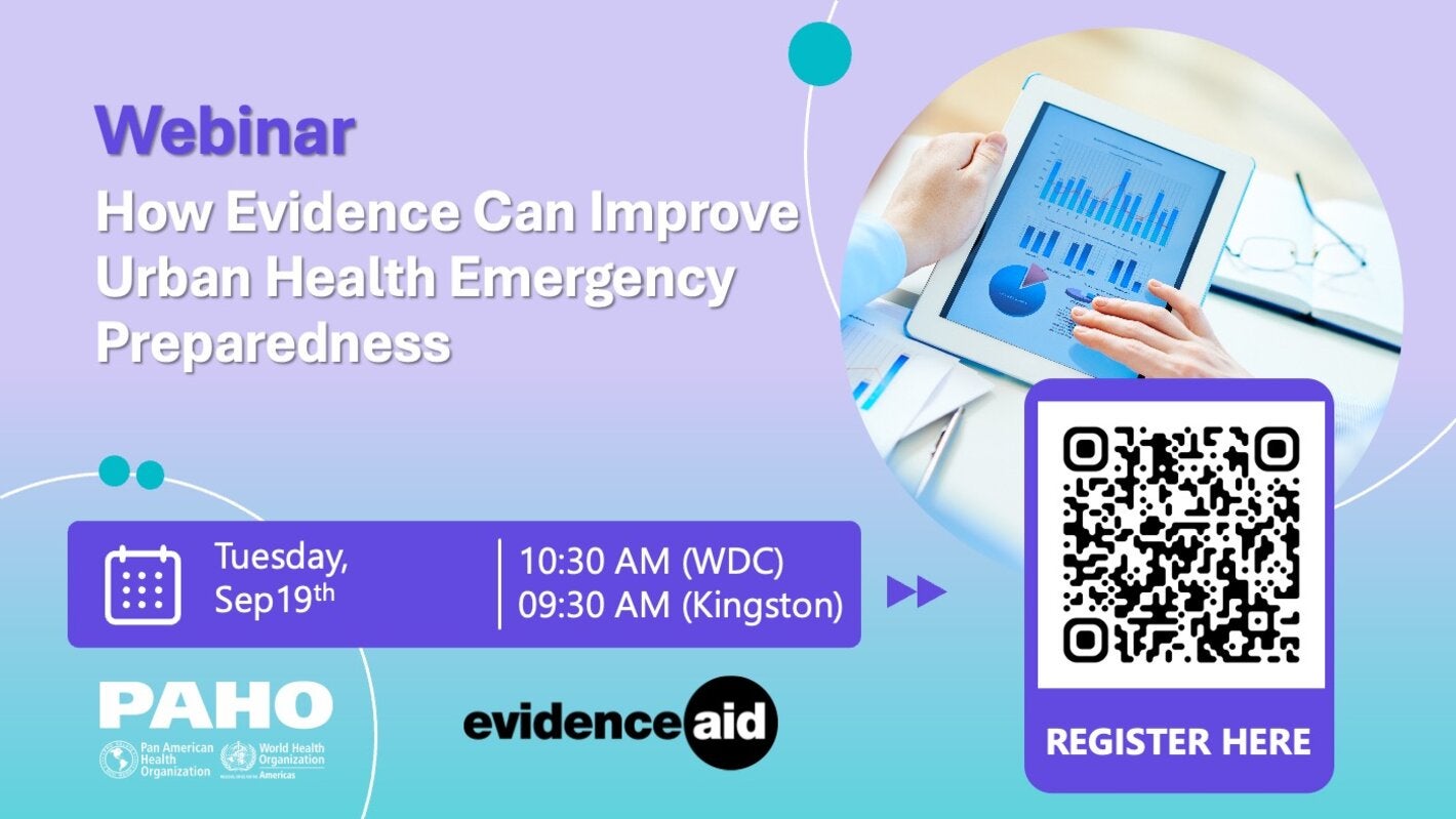 Banner webinar How Evidence Can Improve Urban Health Emergency Preparedness