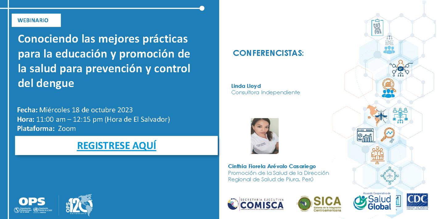 Webinario: Conociendo las mejores prácticas para la educación y promoción de la salud para prevención y control del dengue