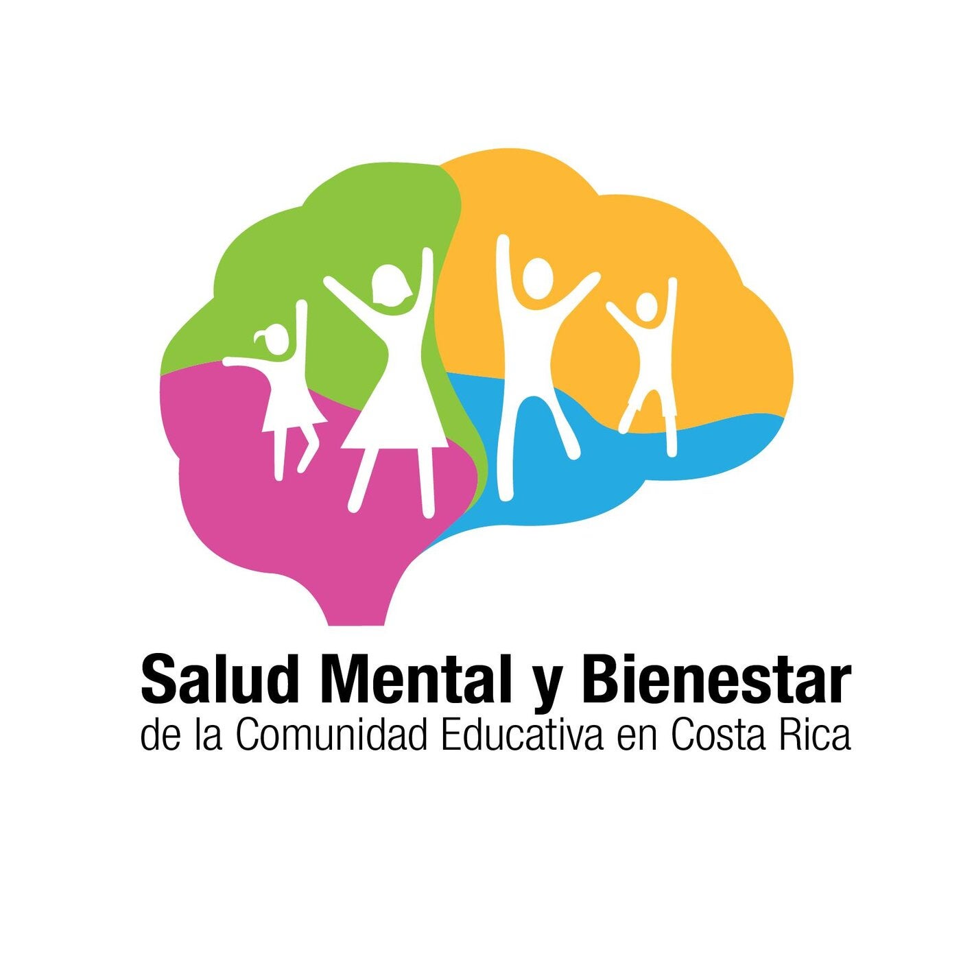 Logotipo del proyecto. Siluetas felices dentro de una figura de cerebro