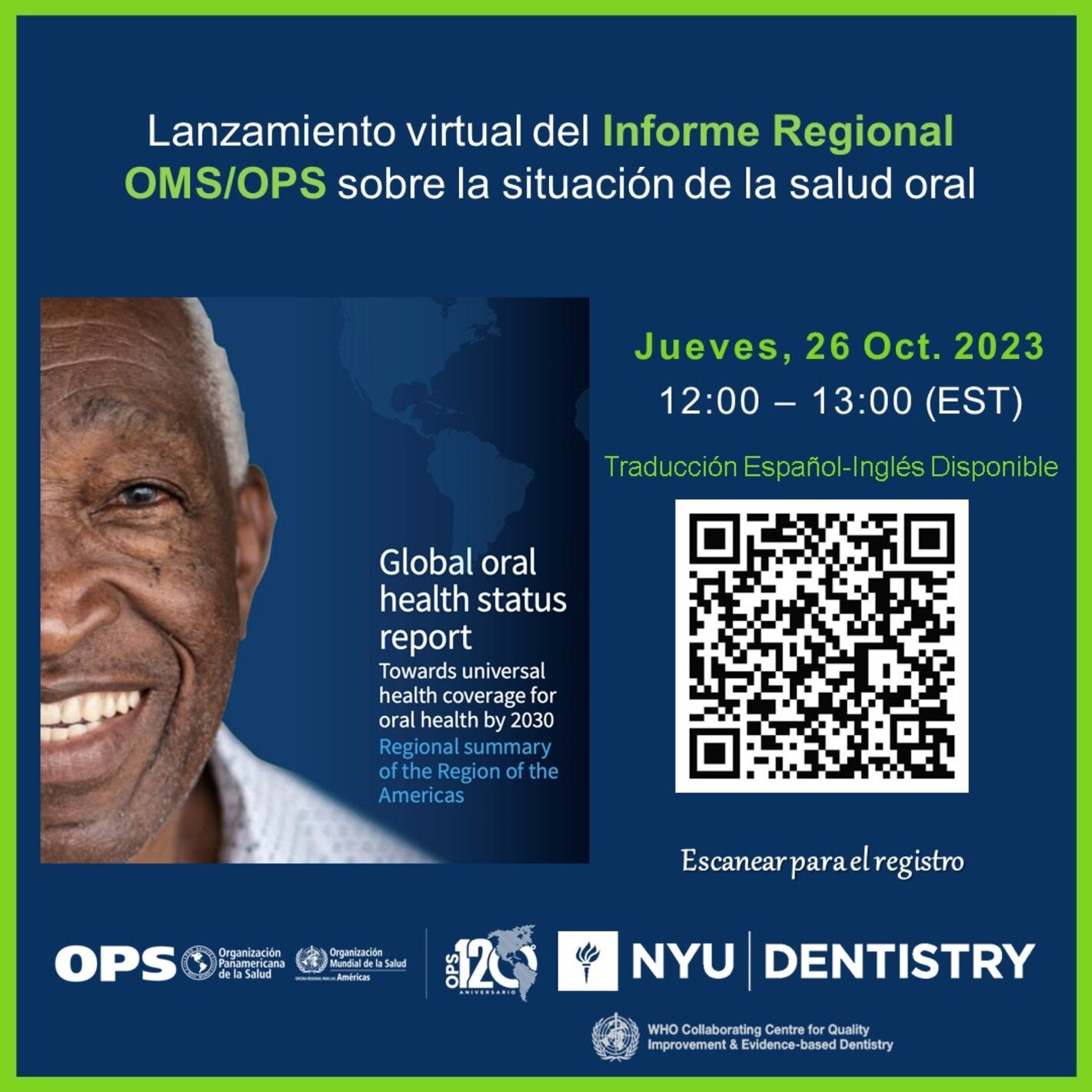 Lanzamiento virtual del Informe Regional OMS/OPS sobre la situación de la salud oral
