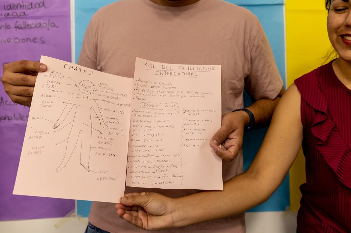 Actividad durante la capacitación de diálogos de saberes