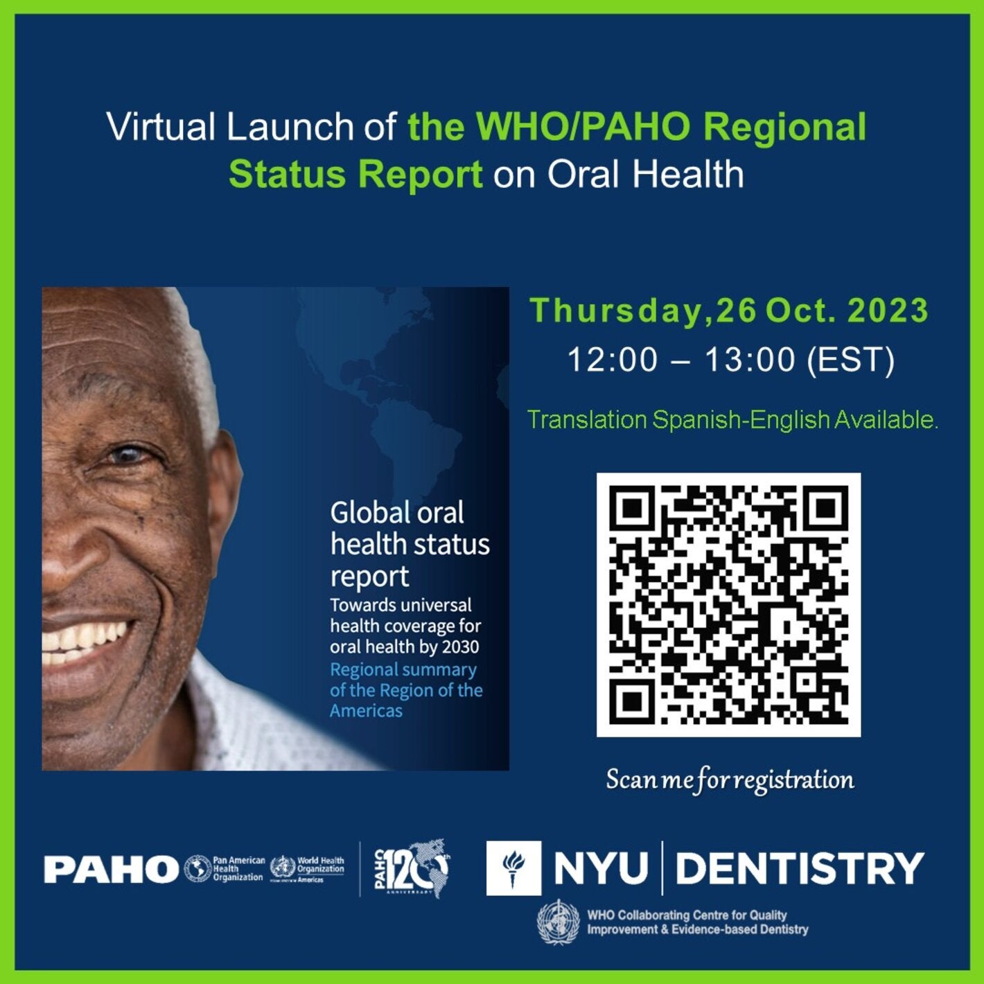 Virtual Launch of the WHO/PAHO Regional Status Report on Oral Health