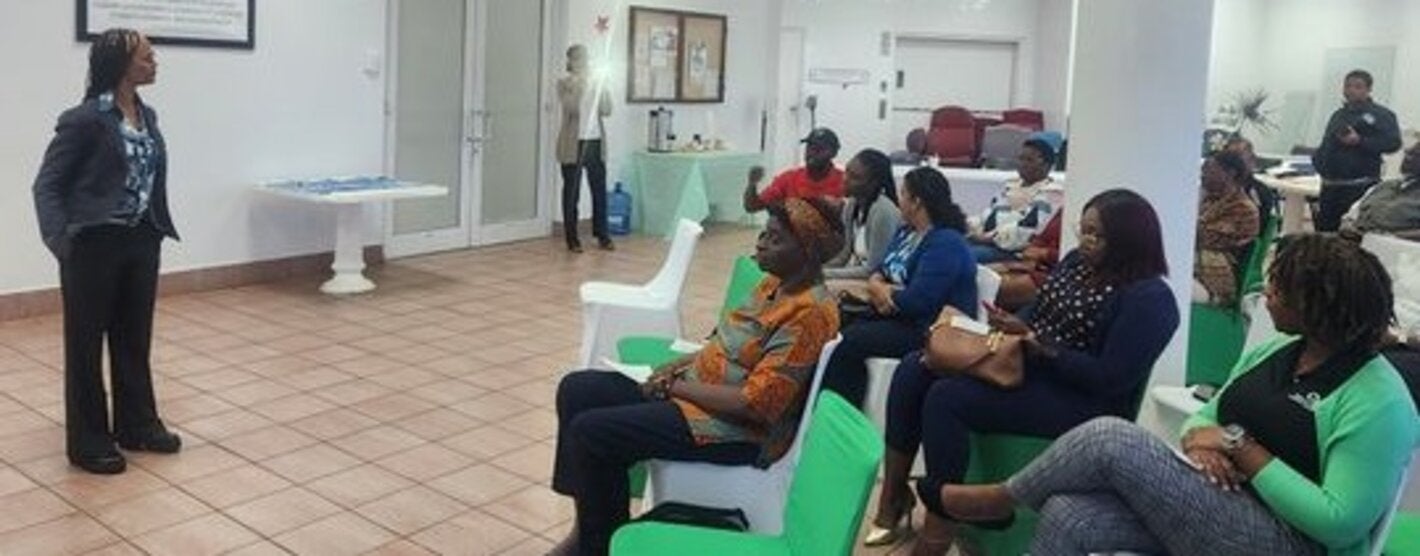 Facilitator Dr. Juliette Storr during the media and mental health workshop.