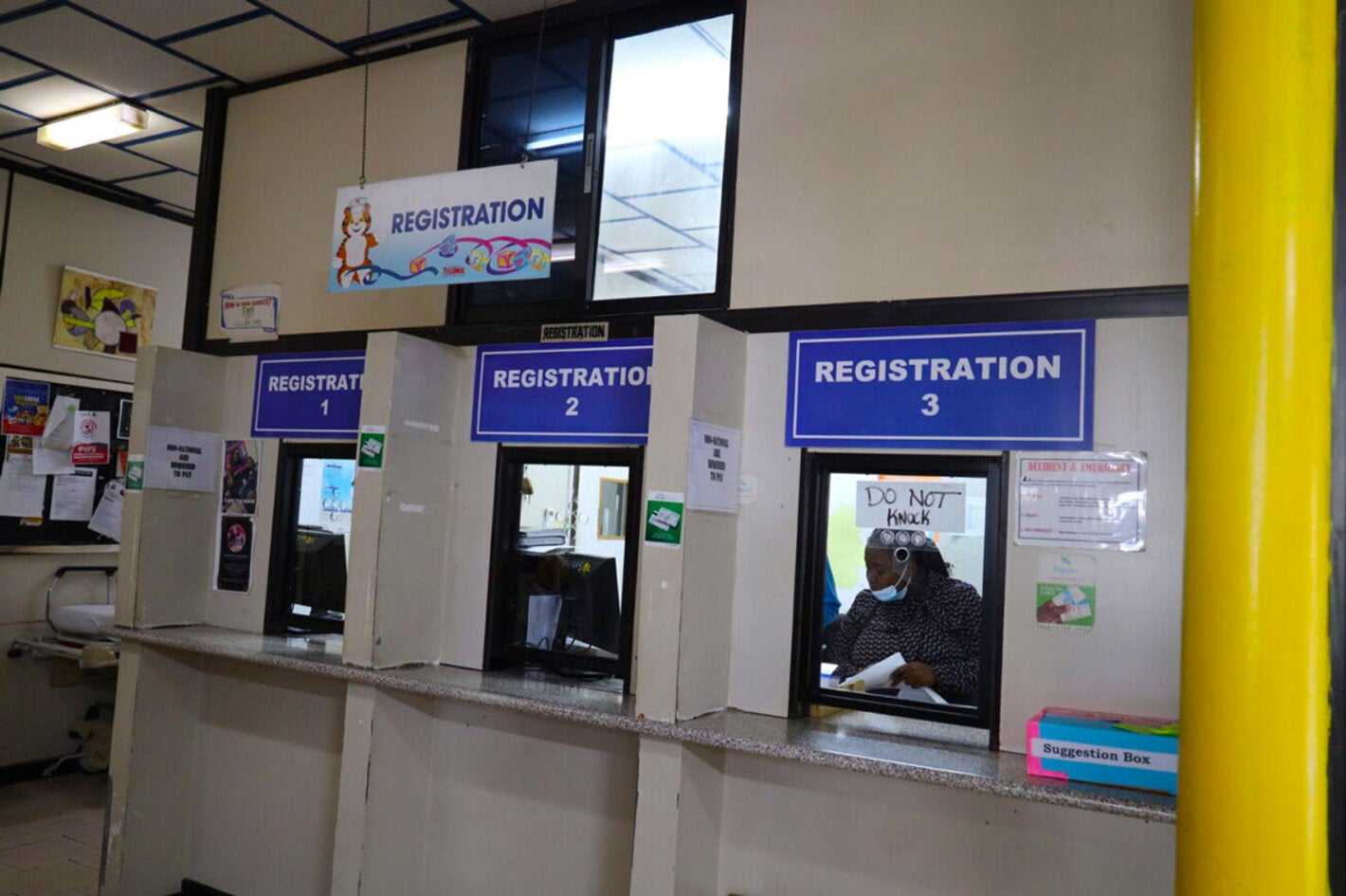 Hospital registration area