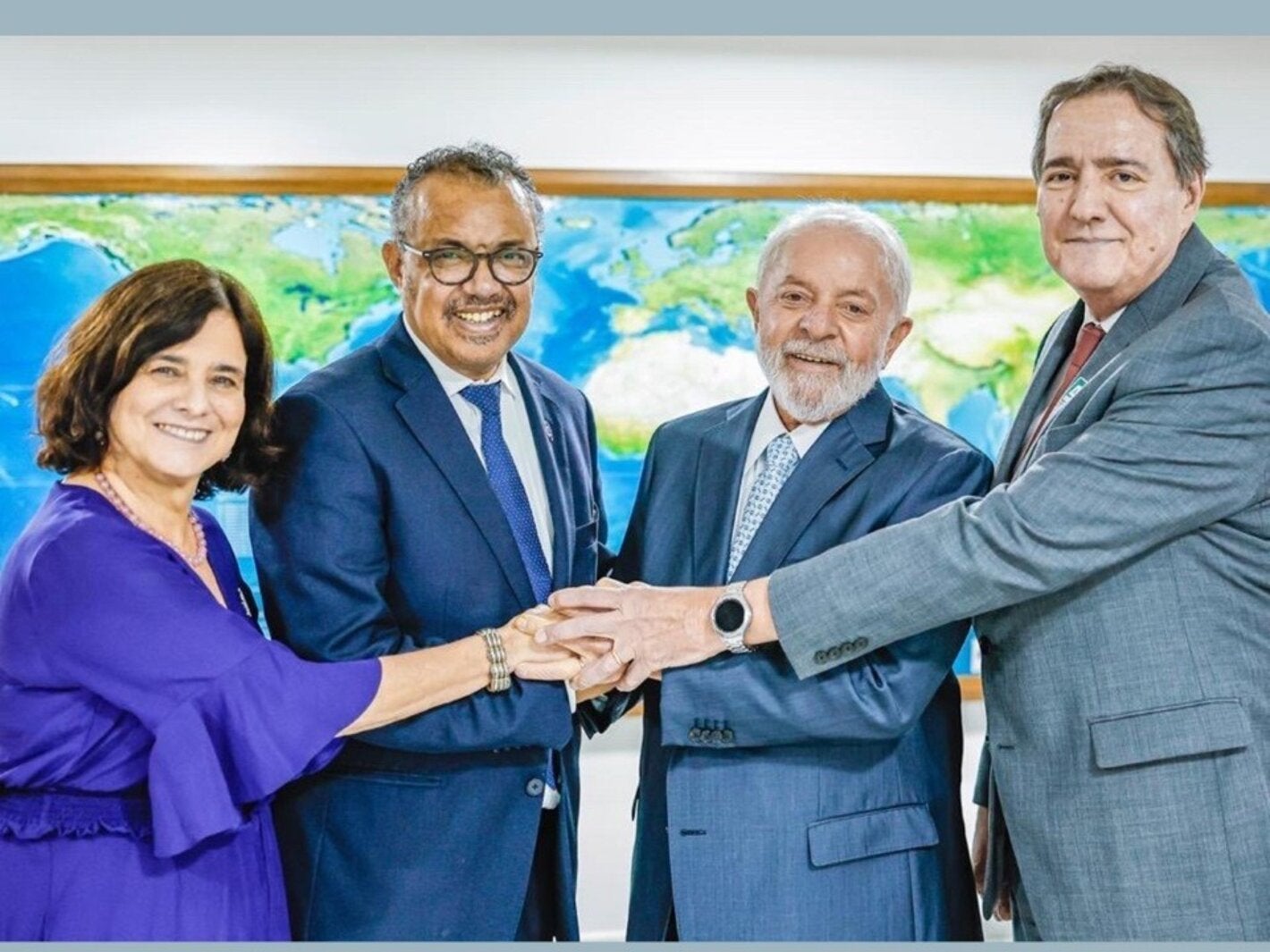 PAHO, WHO directors meet President Lula and other Brazilian authorities