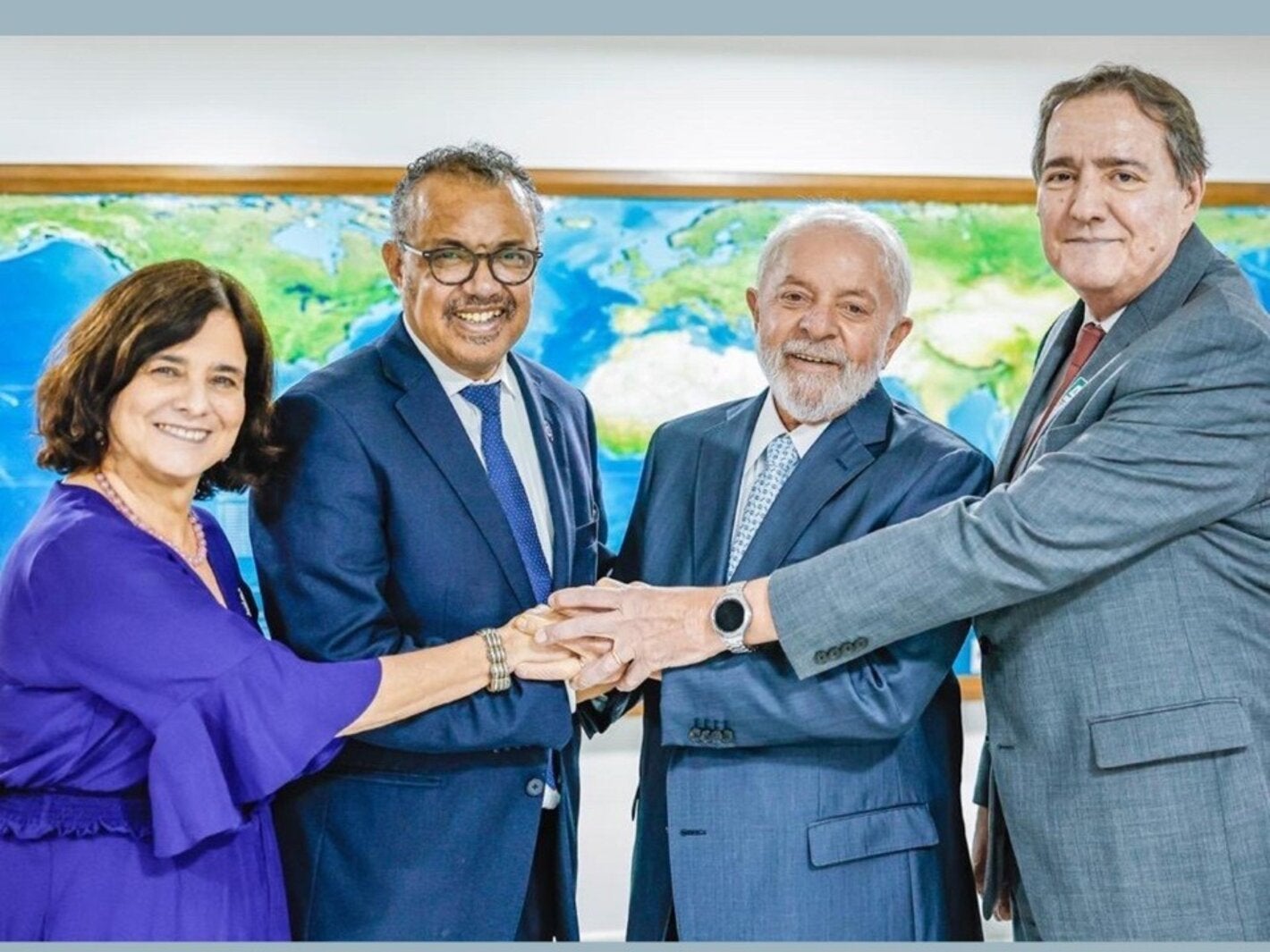 PAHO, WHO directors meet President Lula and other Brazilian authorities