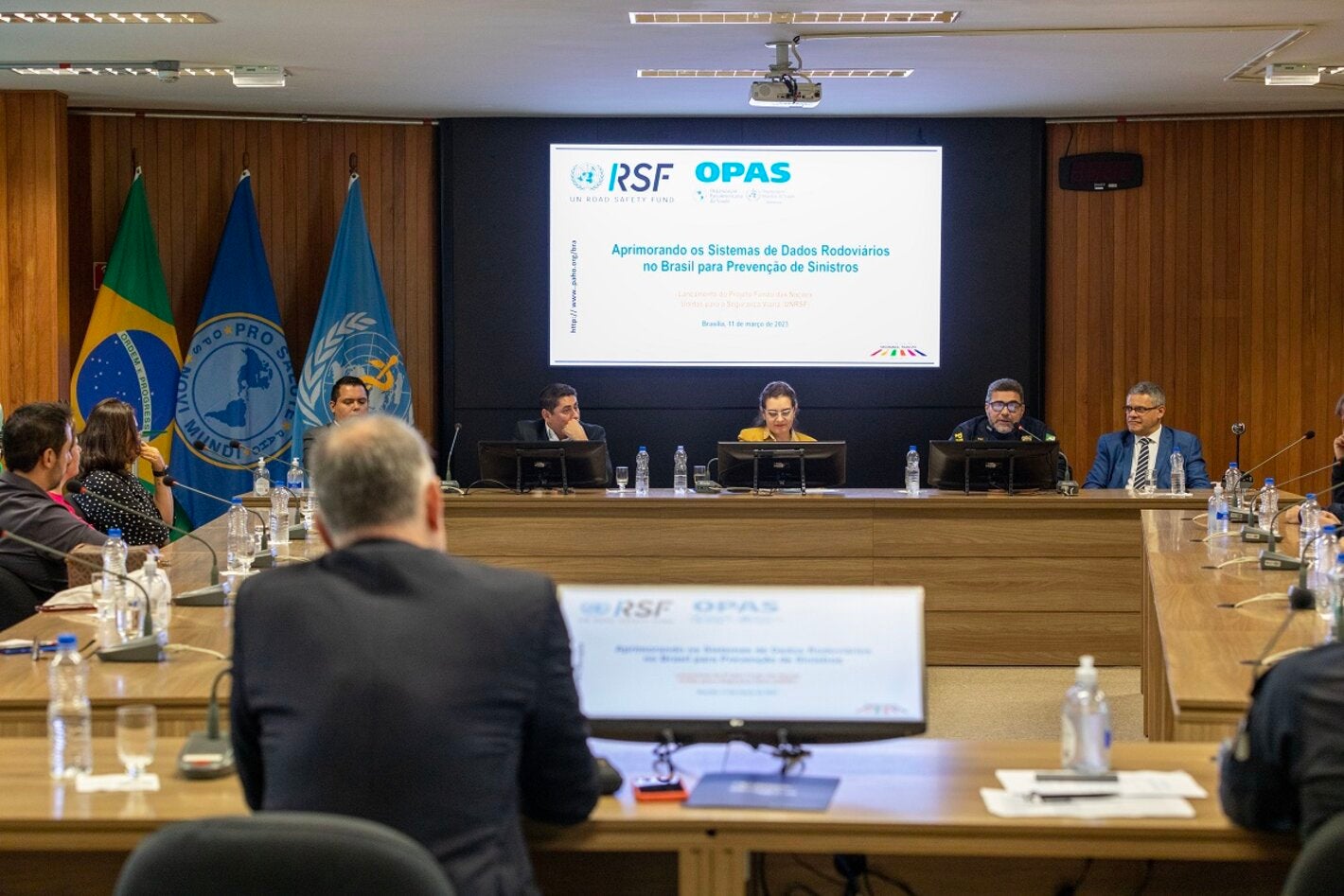 Cerimônia de lançamento do projeto, realizada no escritório da OPAS/OMS no Brasil