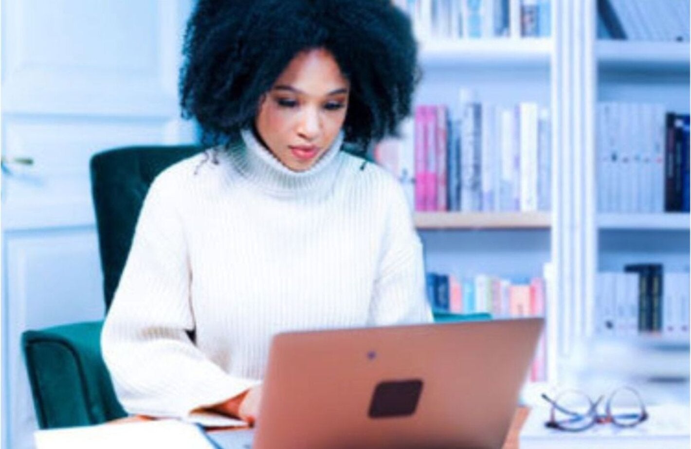 Woman with a computer