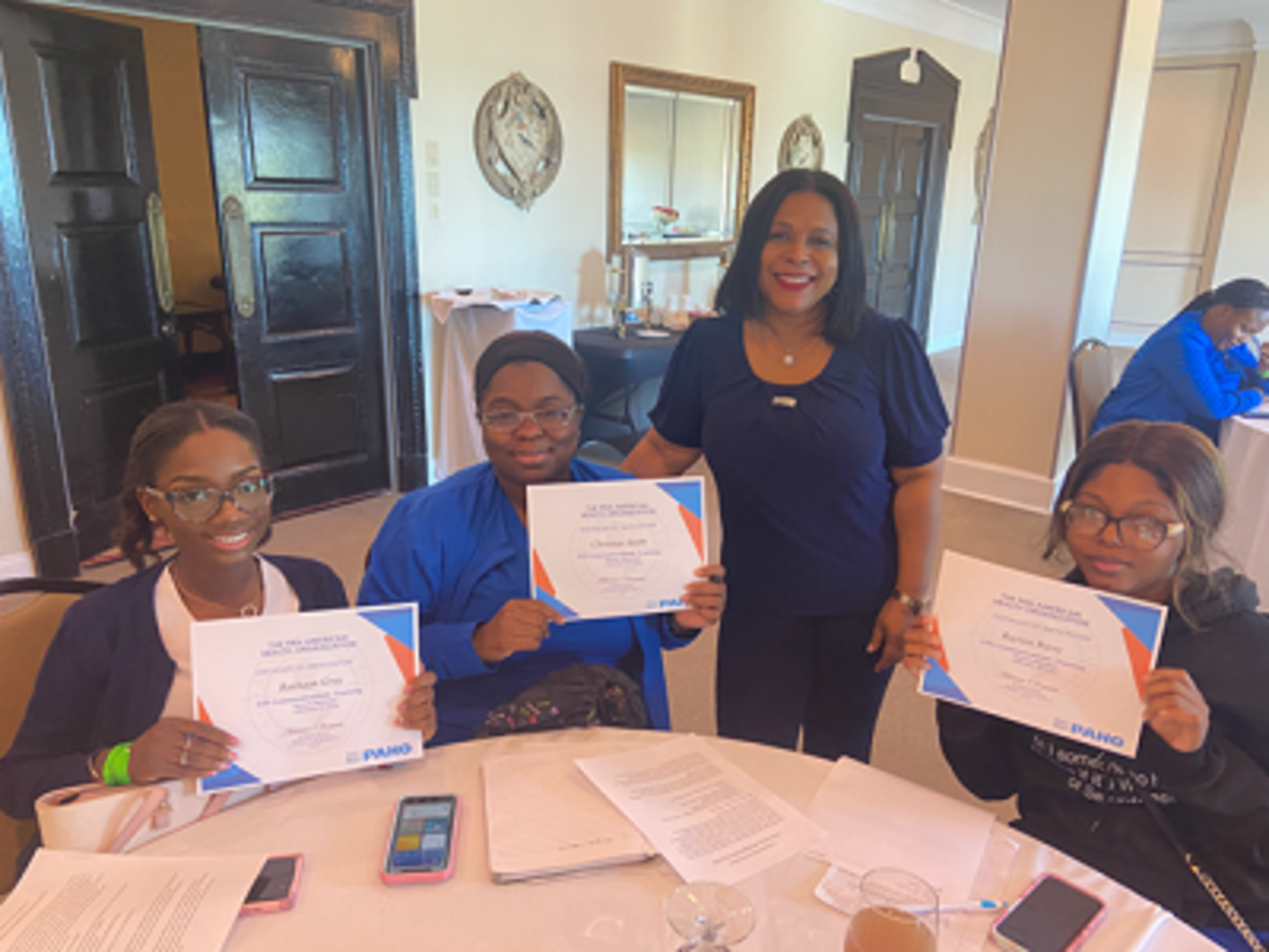 EPI Nurses display their certificates following the Communications Workshop