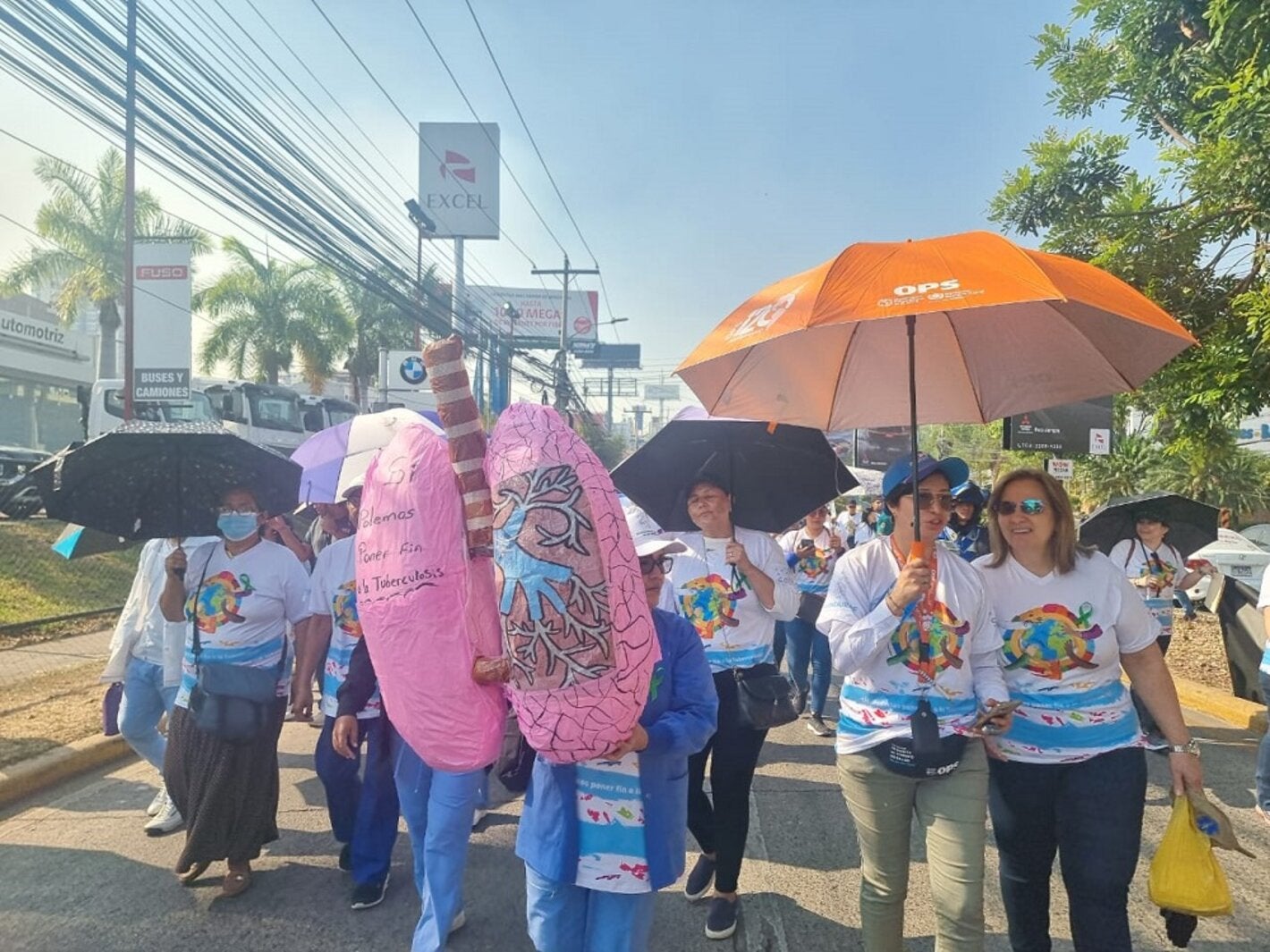 Caminata para concientizar a la población sobre la tuberculosis