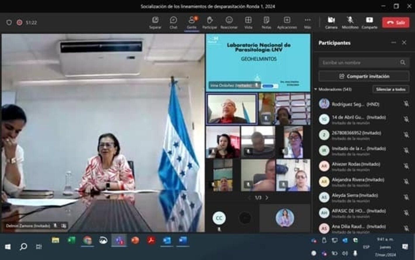 Honduras socializa los lineamientos para la desparasitación de educandos