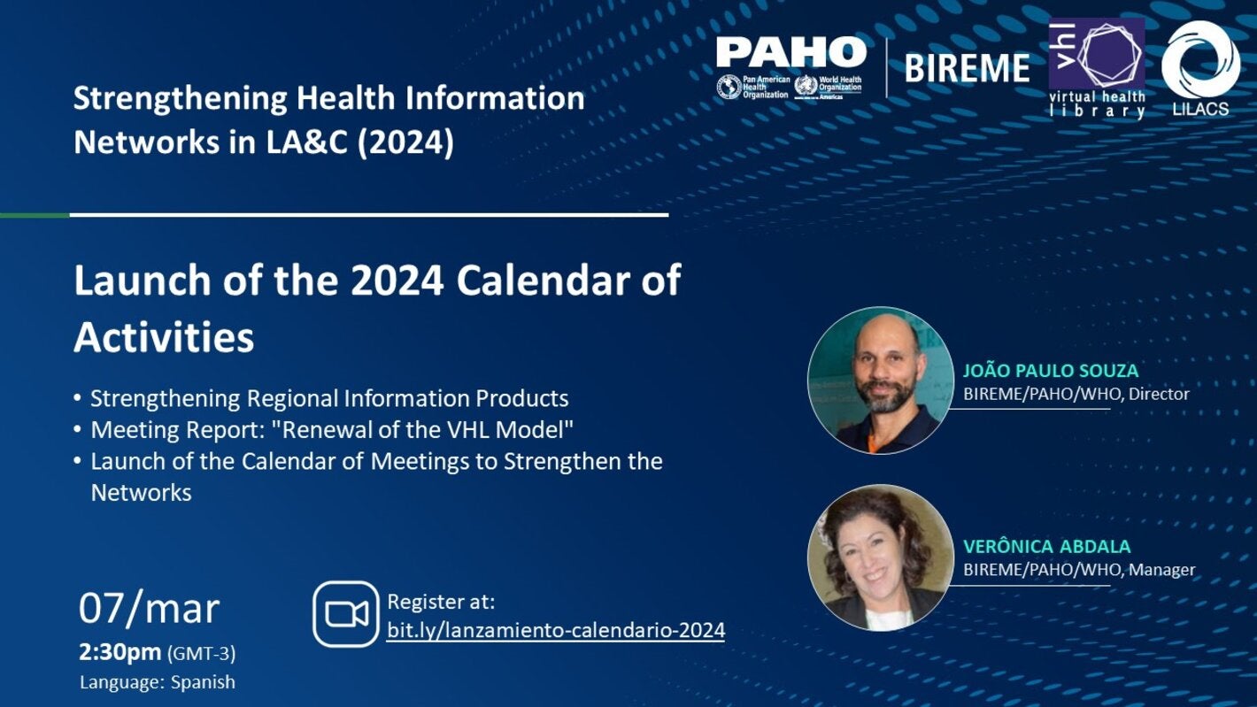 2024 calendar launch poster, with agenda and registration information