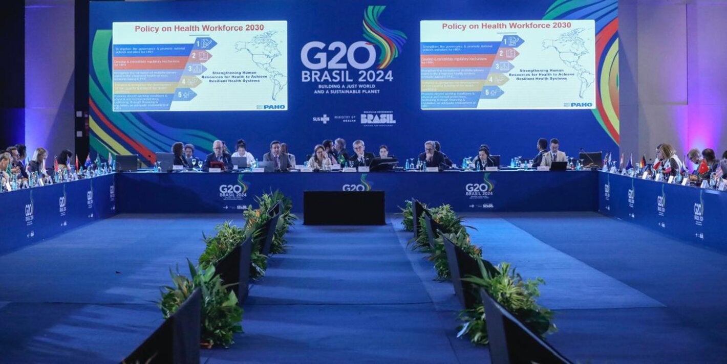 Reunião do grupo de trabalho da saúde do G20 no dia 11 de abril de 2024