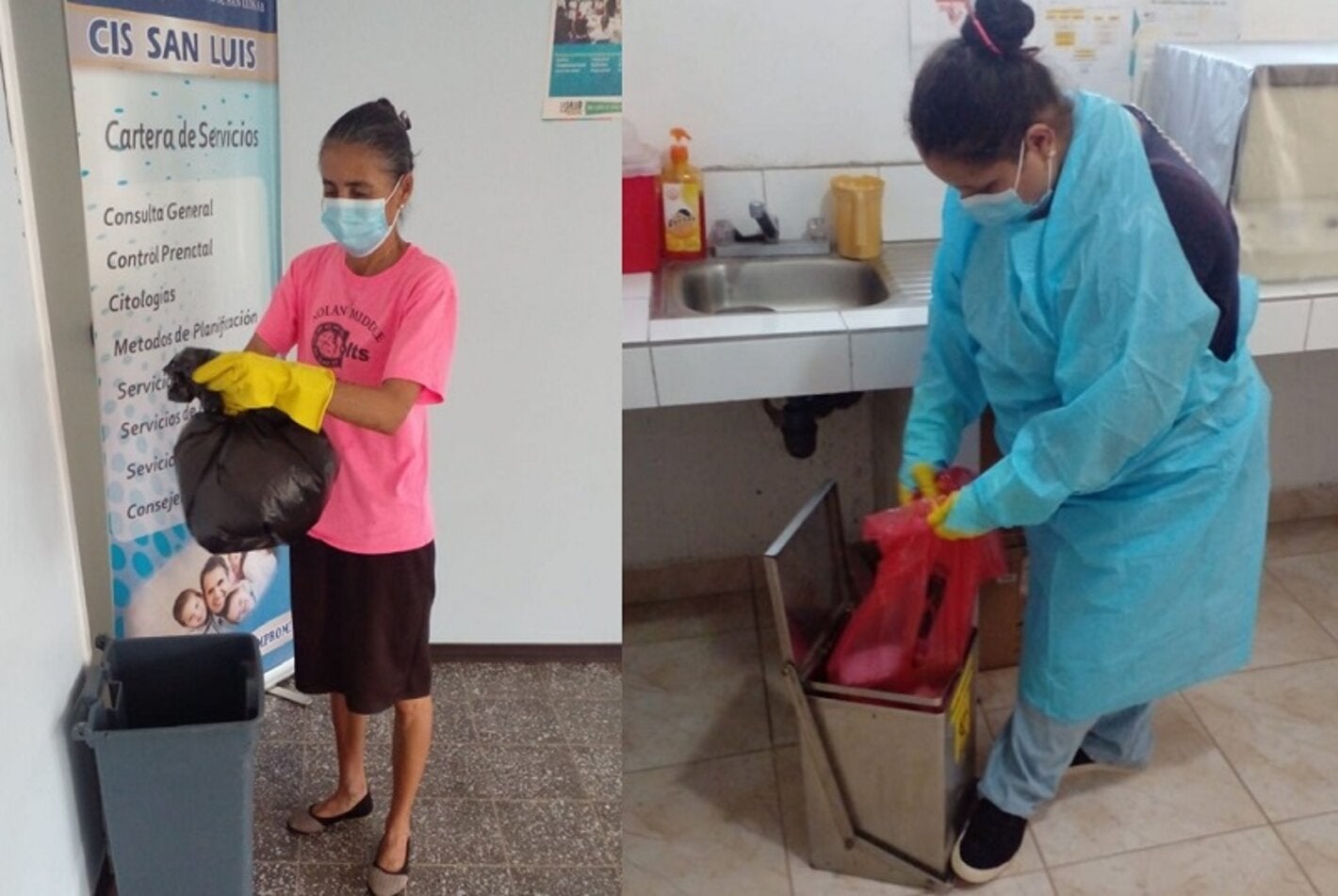 personal maneja adecuadamente los desechos en el establecimiento de salud