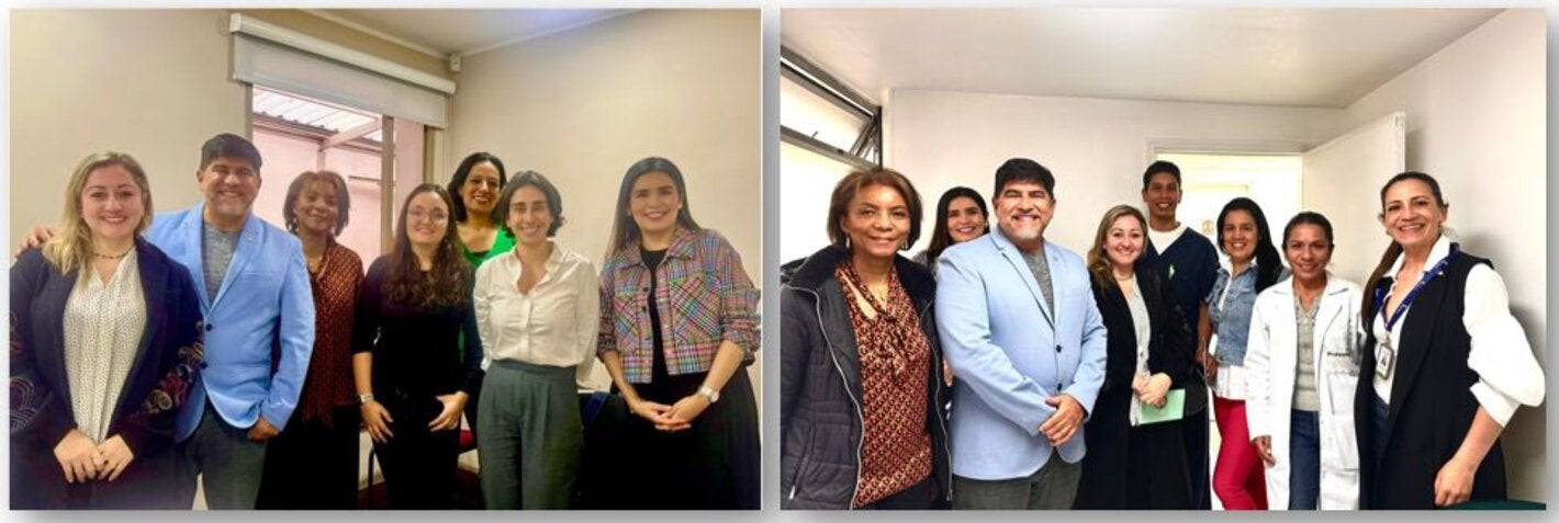 fotos grupales en los dos centros de salud