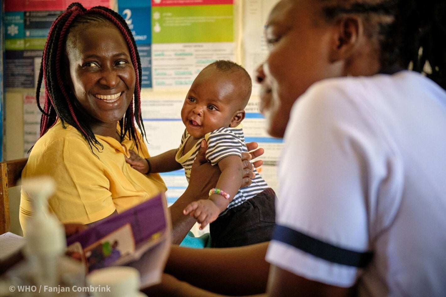 Mother and child in health setting