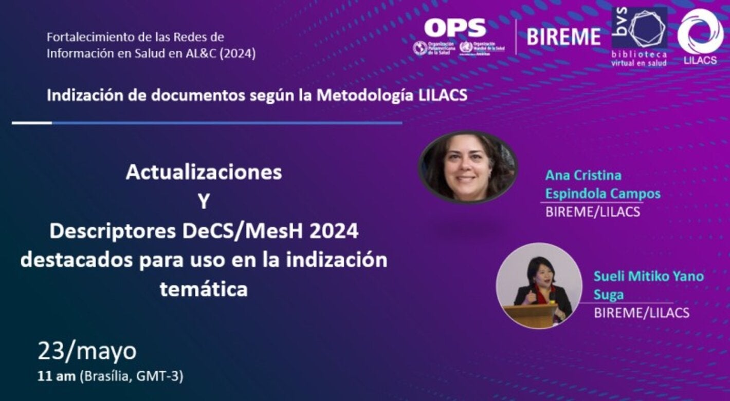 Webinar poster Indización de documentos según la metodología LILACS 2024