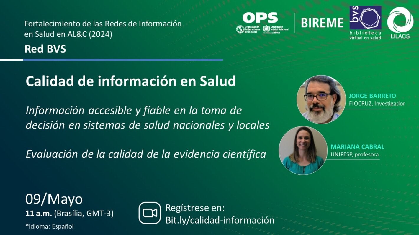 Virtual Health Library Webinar - Quality of health information