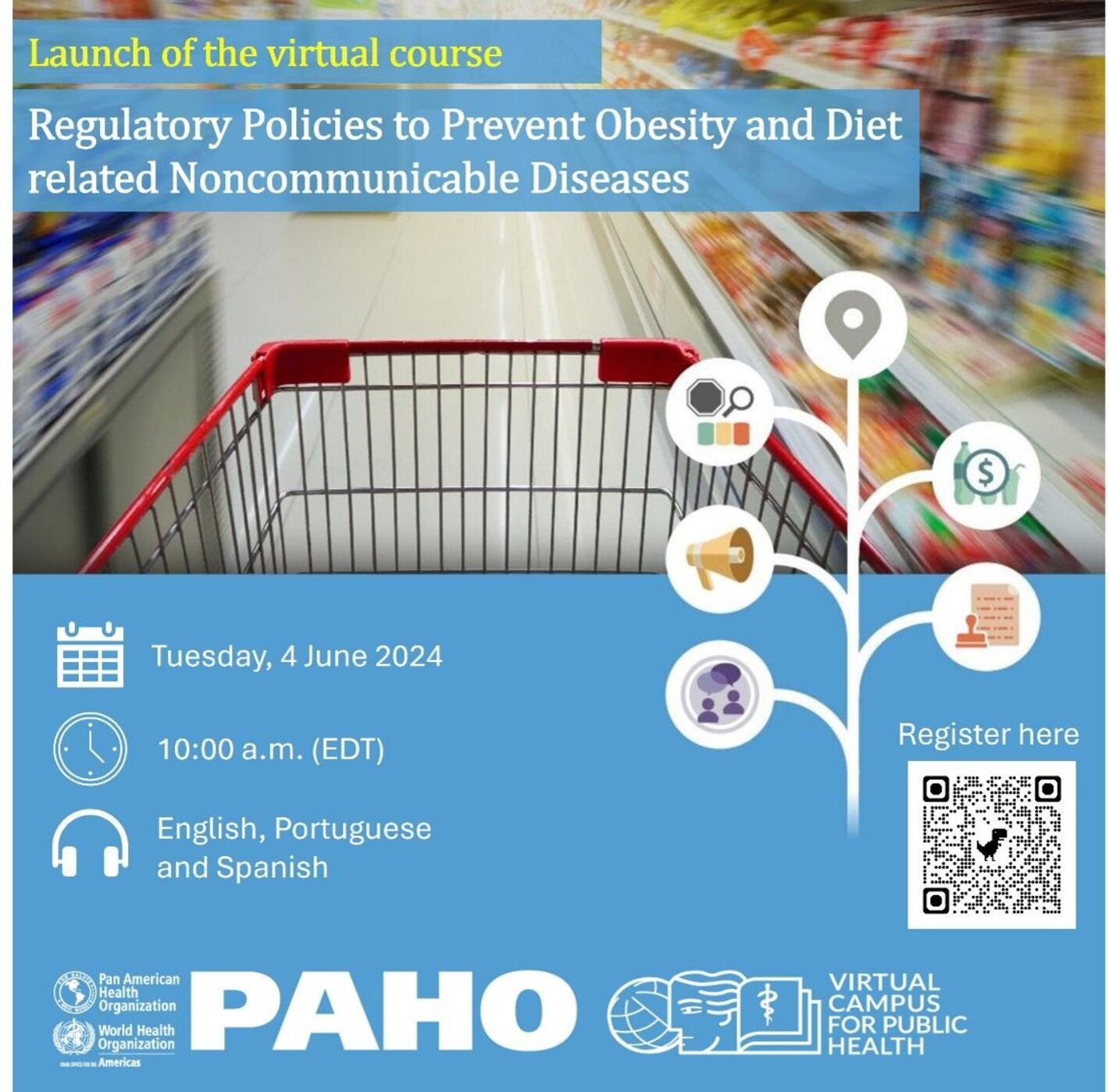 Launch of the Virtual Course on Regulatory Policies to Prevent Obesity and Diet-related Noncommunicable Diseases