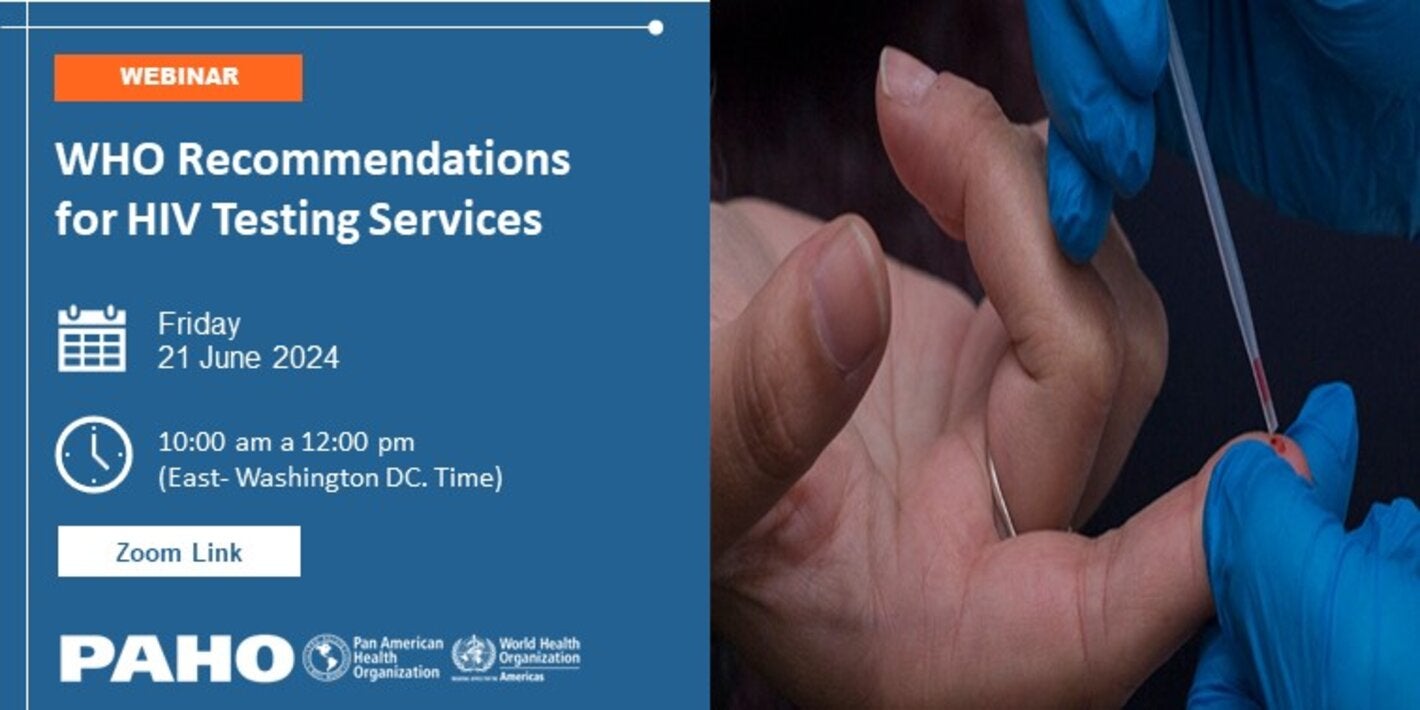 Webinar: WHO recommendations for HIV testing services