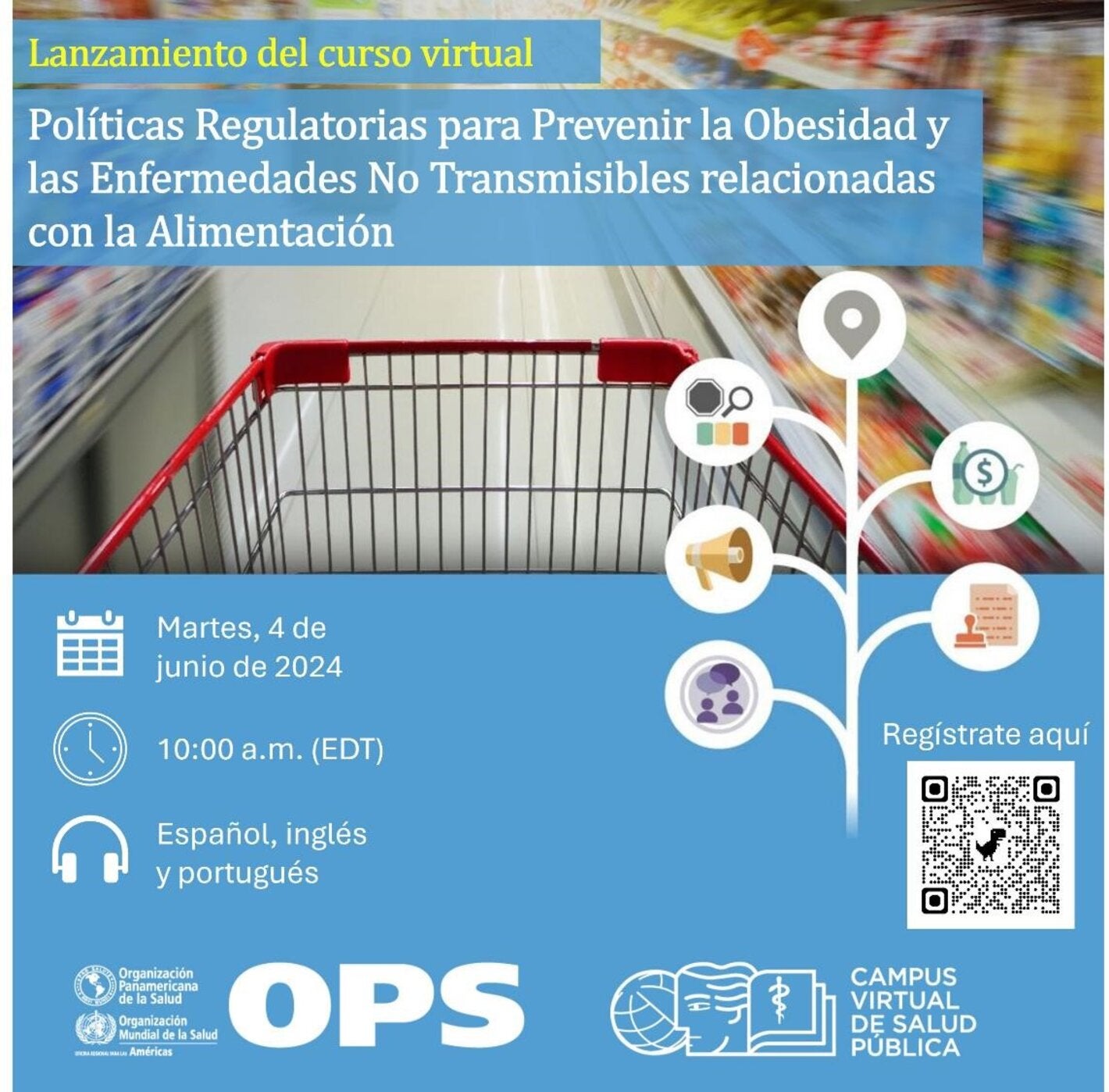 Lanzamiento del Curso Virtual sobre Políticas Regulatorias para Prevenir la Obesidad y las Enfermedades No Transmisibles relacionadas con la Alimentación
