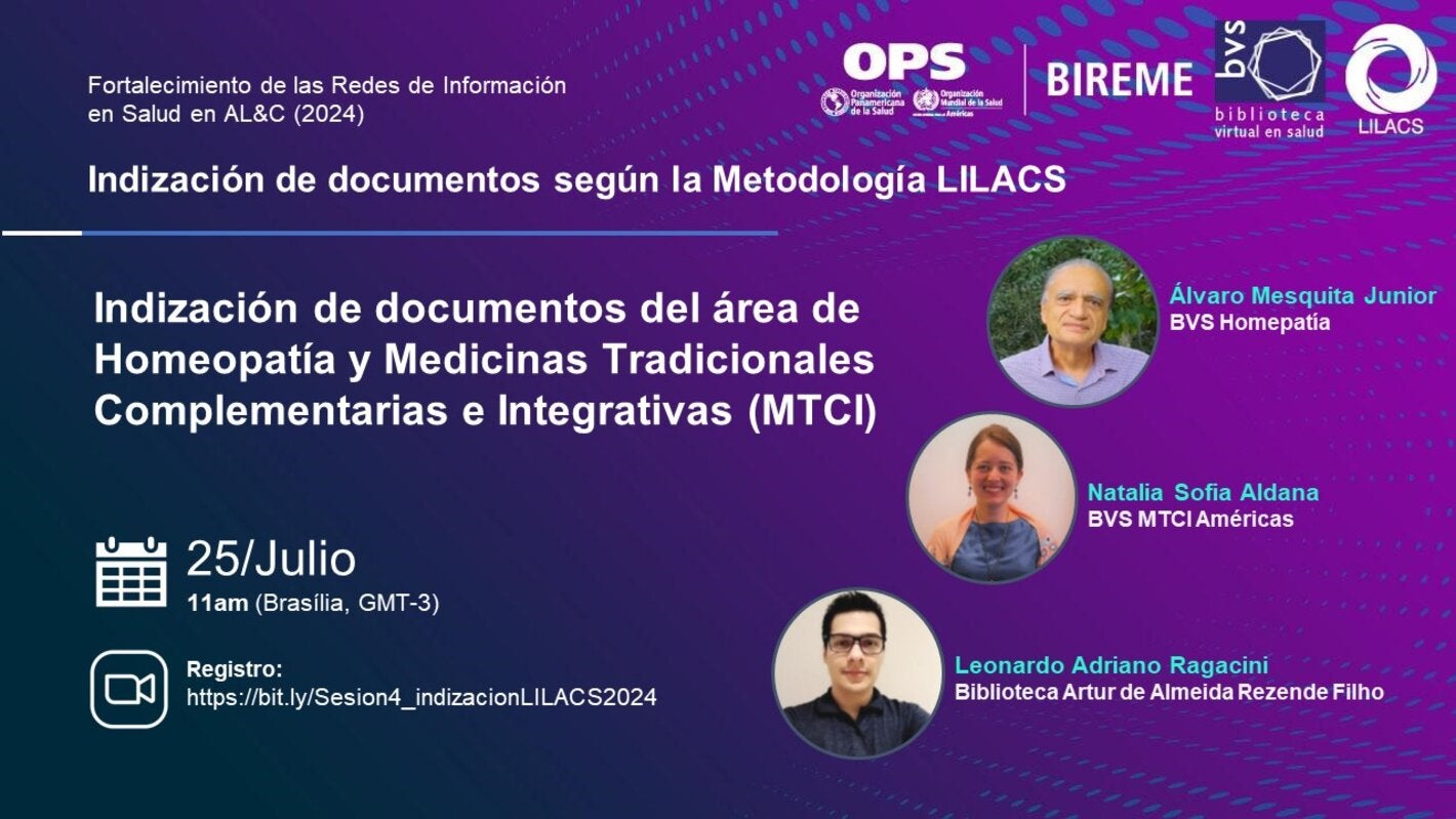 Indización de documentos del área de Homeopatía y Medicinas Tradicionales Complementarias e Integrativas (MTCI)