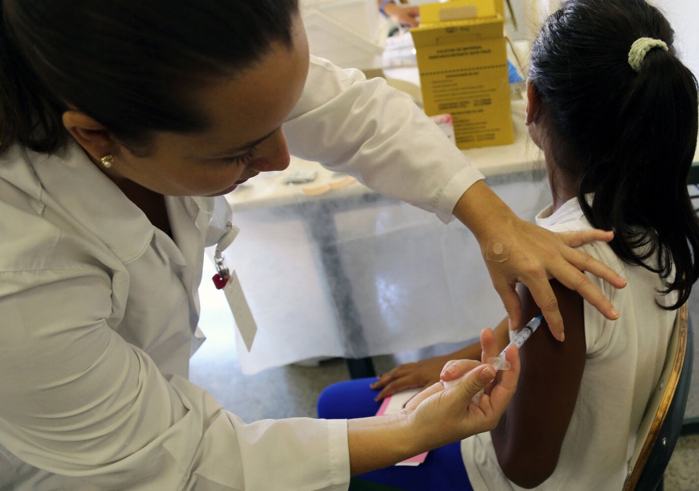 Adolescent girl received HPV vaccine