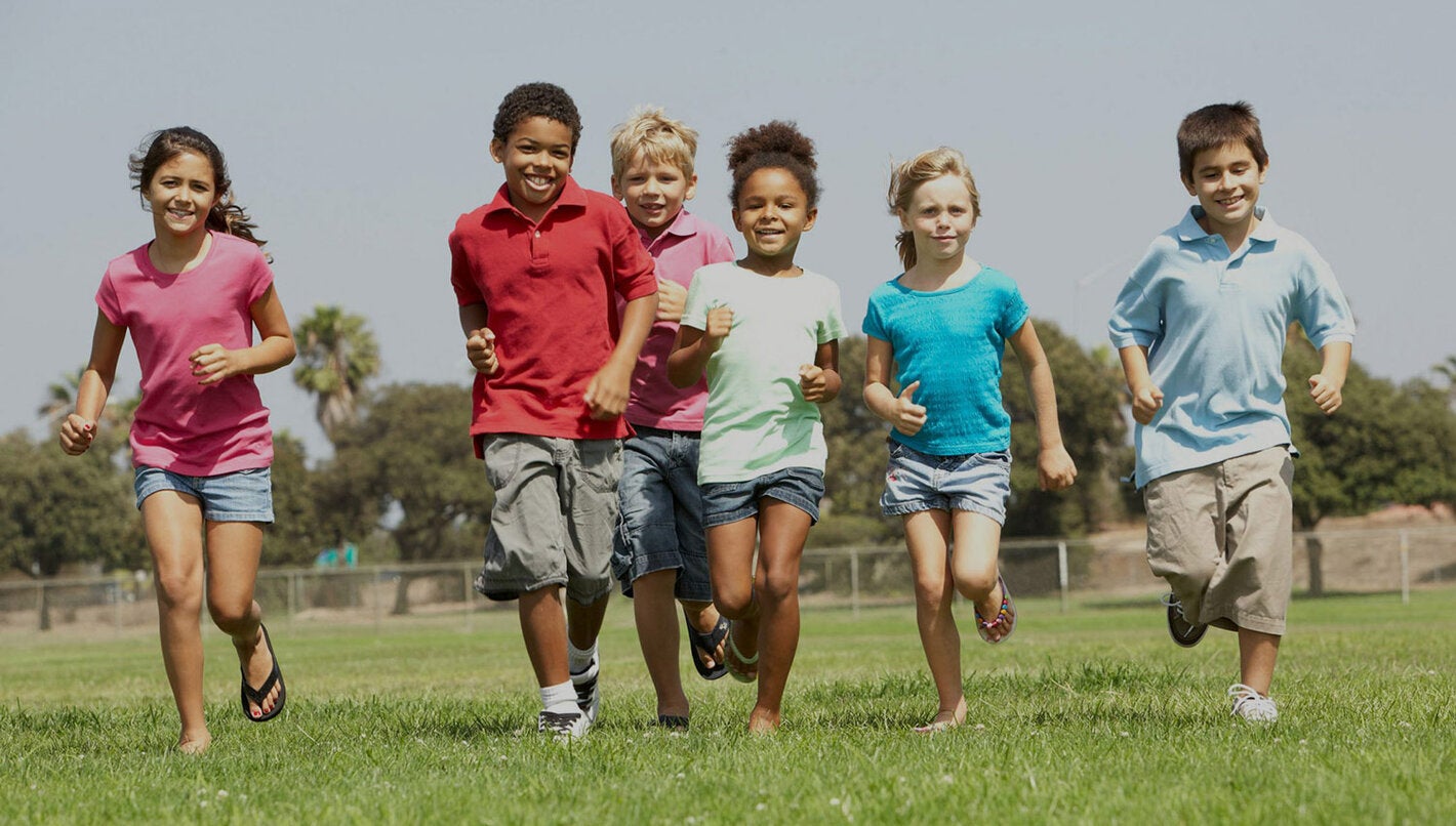 children running