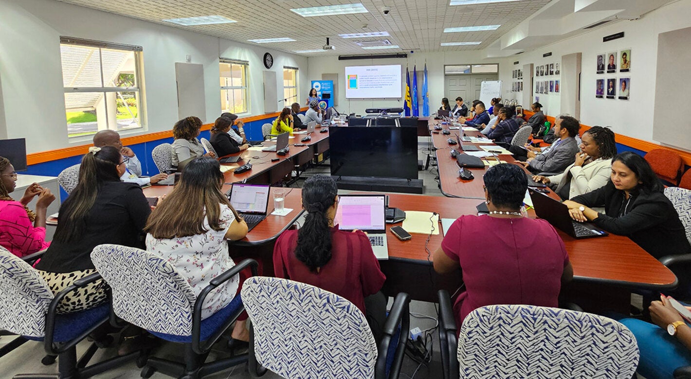 Meeting in a conference room