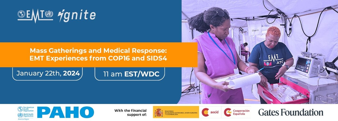 Emegency medical staff inside a mobile hospital