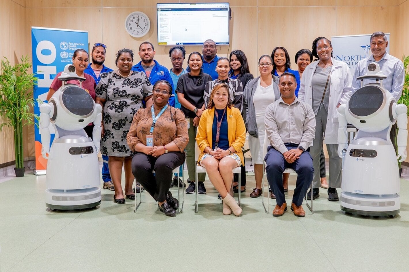 Arima General Hospital Staff and Facilitators at the HALT Health Service Robot training