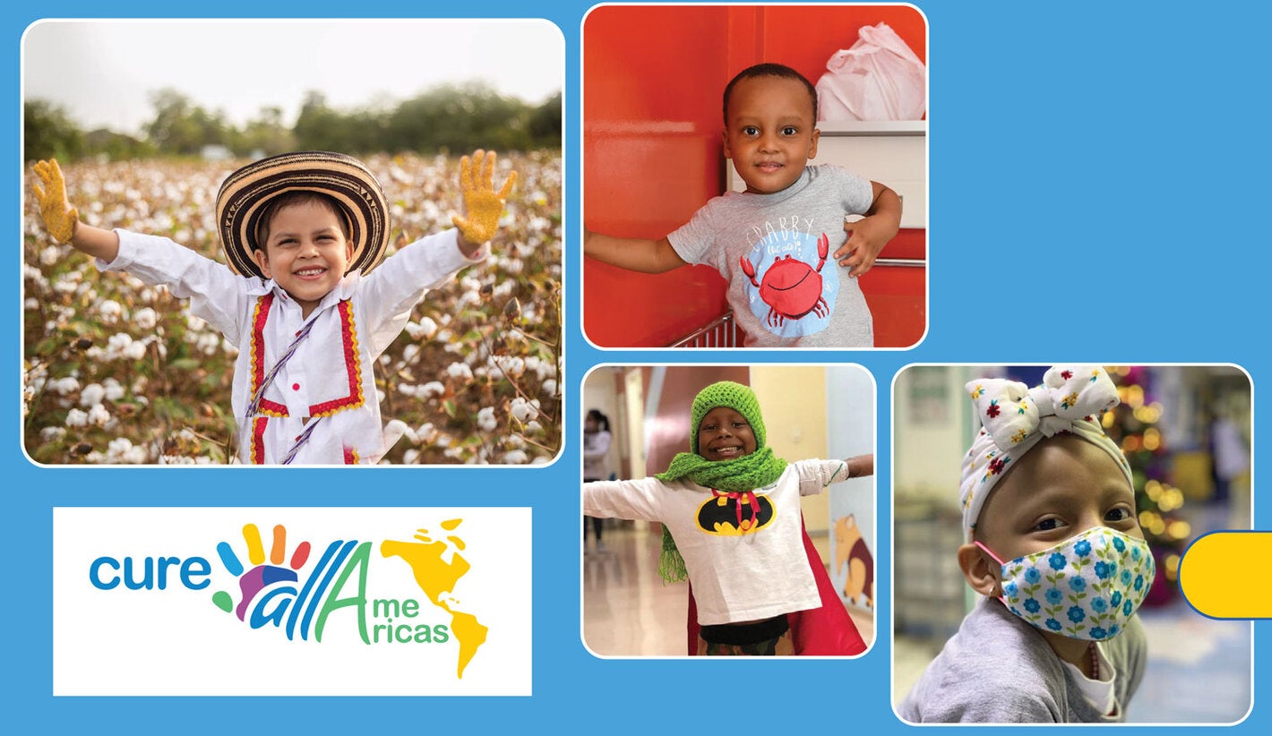 Várias fotos de crianças que sofreram de câncer.