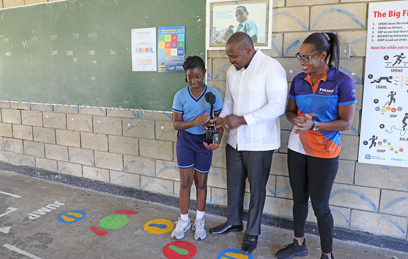 Media launch of creative play project at a school in Barbados