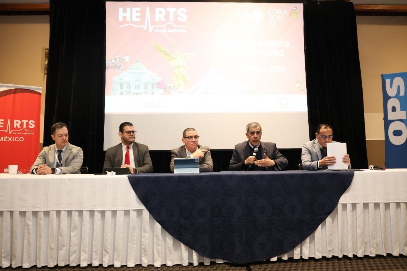 Autoridades de la OPS/OMS y del sector salud nacional inaugurando el taller nacional de la iniciativa HEARTS