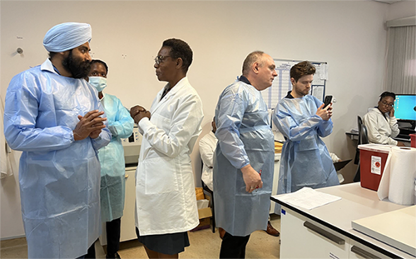 AMR team at laboratory in St. Lucia